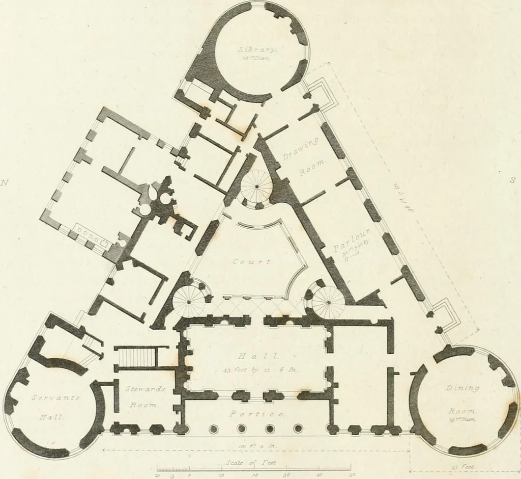An illustration from The architectural antiquities of Great Britain : represented and illustrated in a series of views, elevations, plans, sections, and details, of various ancient English edifices : with historical and descriptive accounts of each, 1807, leaf 223