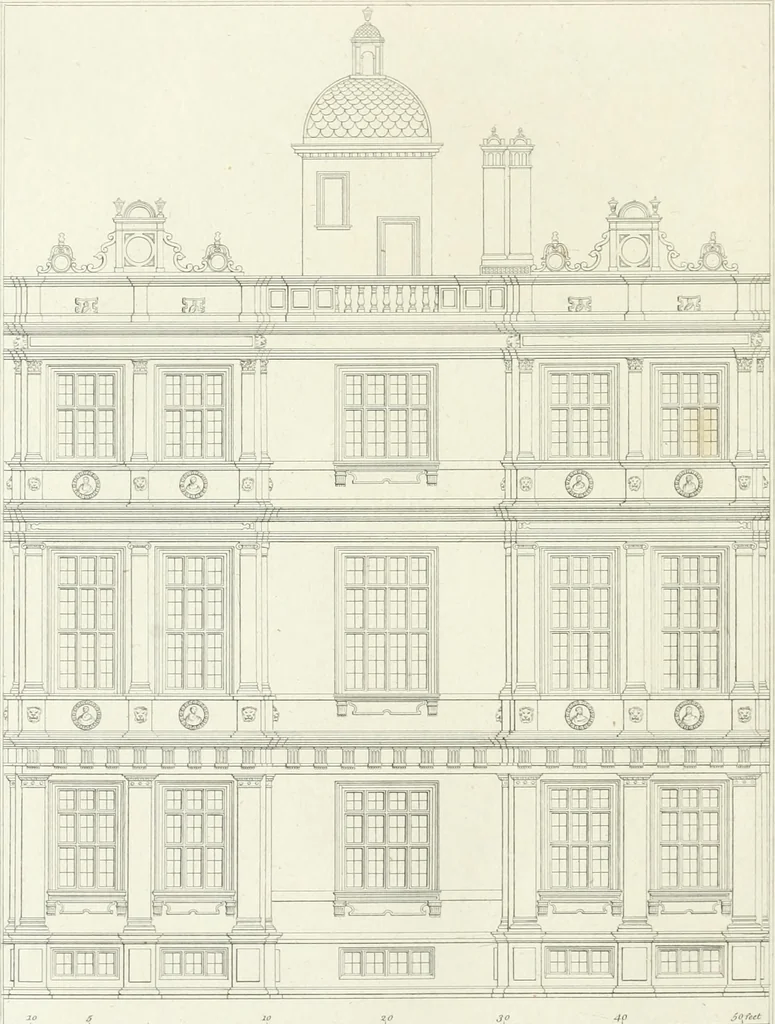 An illustration from The architectural antiquities of Great Britain : represented and illustrated in a series of views, elevations, plans, sections, and details, of various ancient English edifices : with historical and descriptive accounts of each, 1807, leaf 235