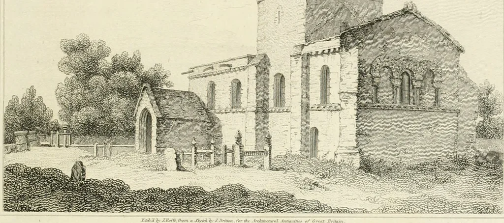 An illustration from The architectural antiquities of Great Britain : represented and illustrated in a series of views, elevations, plans, sections, and details, of various ancient English edifices : with historical and descriptive accounts of each, 1807, leaf 24
