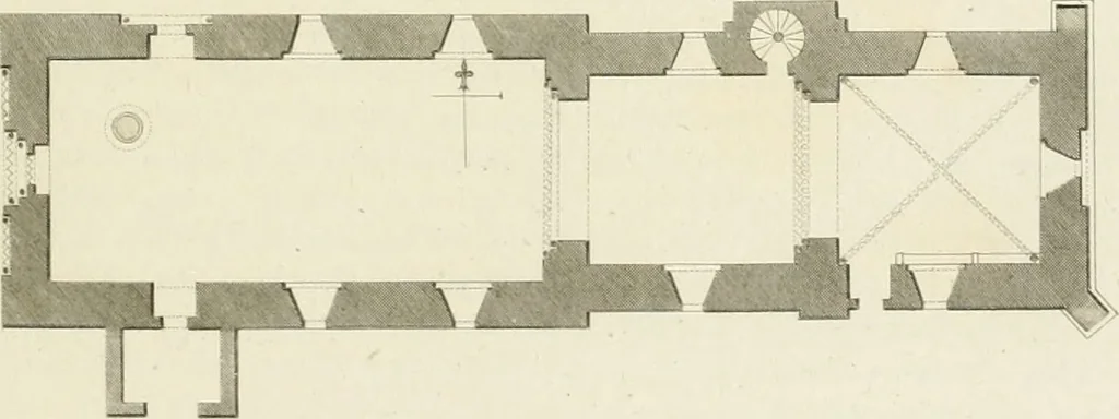 An illustration from The architectural antiquities of Great Britain : represented and illustrated in a series of views, elevations, plans, sections, and details, of various ancient English edifices : with historical and descriptive accounts of each, 1807, leaf 24