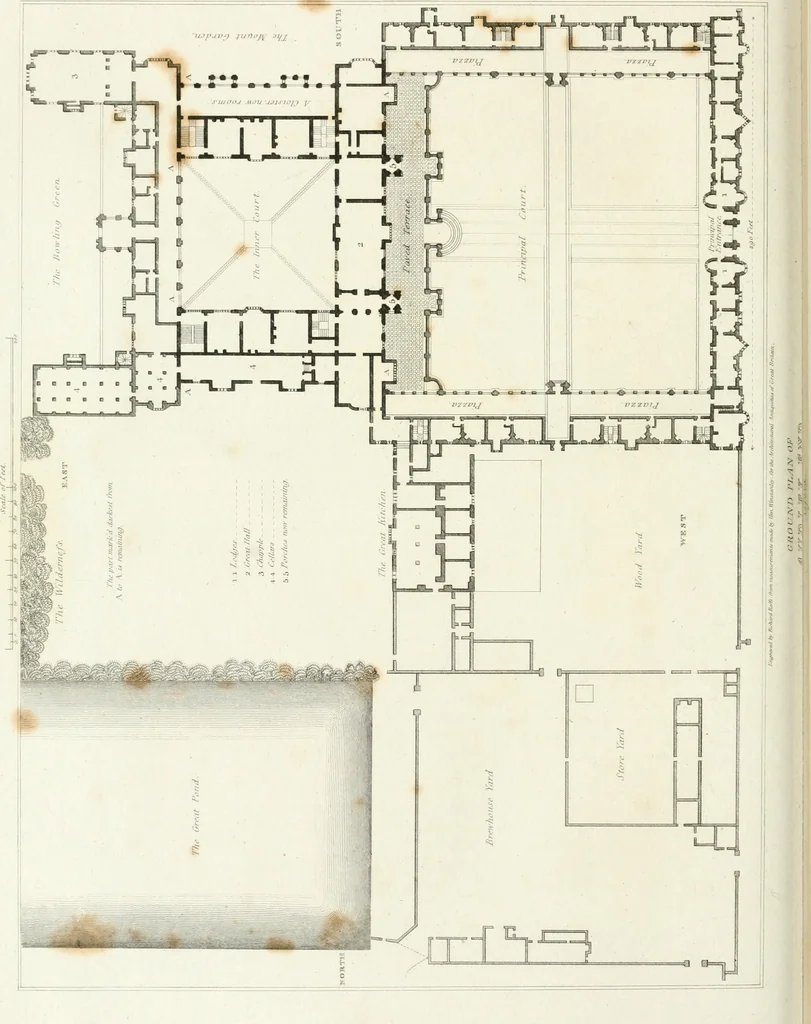 An illustration from The architectural antiquities of Great Britain : represented and illustrated in a series of views, elevations, plans, sections, and details, of various ancient English edifices : with historical and descriptive accounts of each, 1807, leaf 263