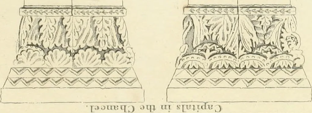 An illustration from The architectural antiquities of Great Britain : represented and illustrated in a series of views, elevations, plans, sections, and details, of various ancient English edifices : with historical and descriptive accounts of each, 1807, leaf 34