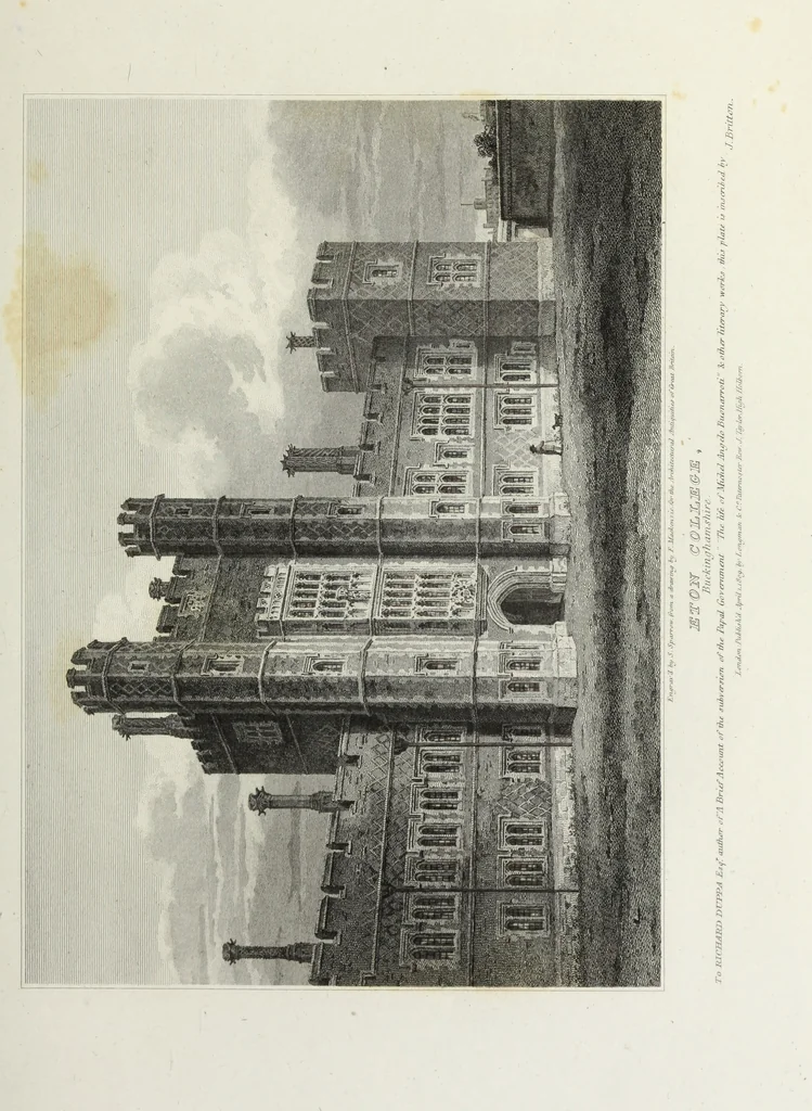 An illustration from The architectural antiquities of Great Britain, represented and illustrated in a series of views, elevations, plans, sections, and details, of various ancient English edifices : with historical and descriptive accounts of each, 1807, leaf 172