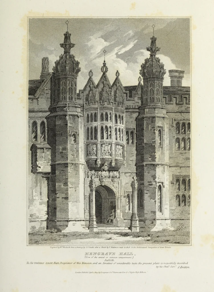 An illustration from The architectural antiquities of Great Britain, represented and illustrated in a series of views, elevations, plans, sections, and details, of various ancient English edifices : with historical and descriptive accounts of each, 1807, leaf 194