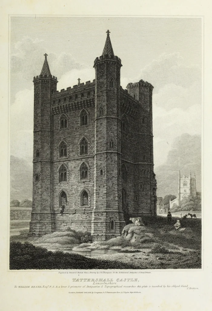 An illustration from The architectural antiquities of Great Britain, represented and illustrated in a series of views, elevations, plans, sections, and details, of various ancient English edifices : with historical and descriptive accounts of each, 1807, leaf 216