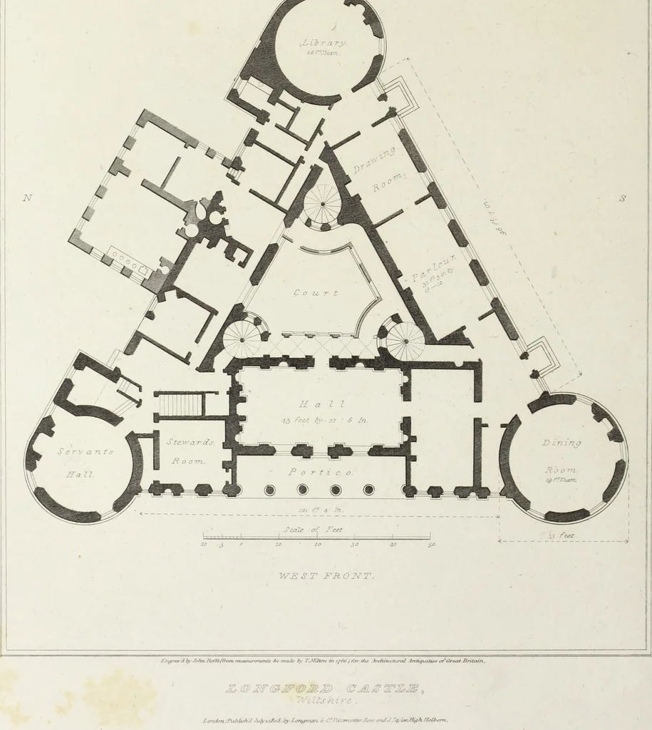 An illustration from The architectural antiquities of Great Britain, represented and illustrated in a series of views, elevations, plans, sections, and details, of various ancient English edifices : with historical and descriptive accounts of each, 1807, leaf 221