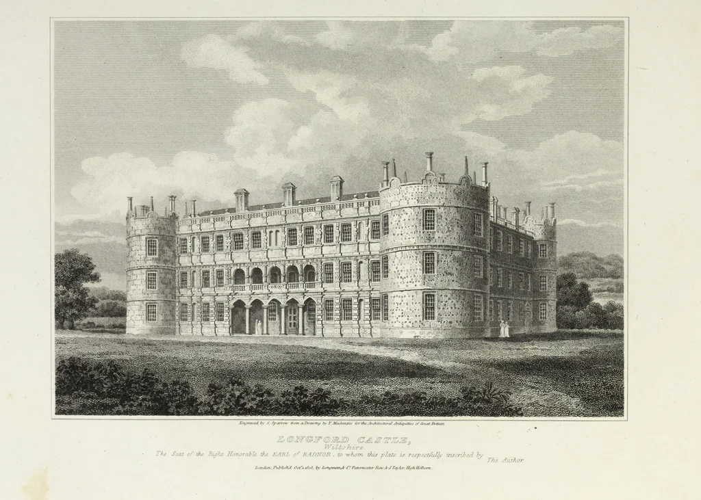 An illustration from The architectural antiquities of Great Britain, represented and illustrated in a series of views, elevations, plans, sections, and details, of various ancient English edifices : with historical and descriptive accounts of each, 1807, leaf 224