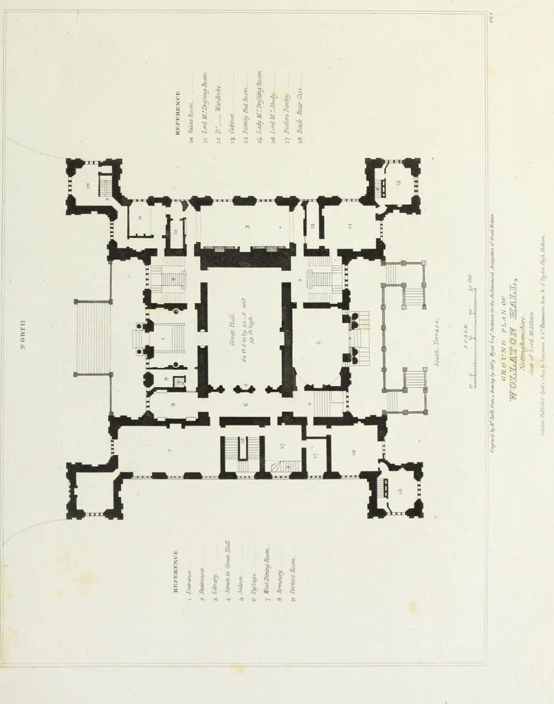 An illustration from The architectural antiquities of Great Britain, represented and illustrated in a series of views, elevations, plans, sections, and details, of various ancient English edifices : with historical and descriptive accounts of each, 1807, leaf 238