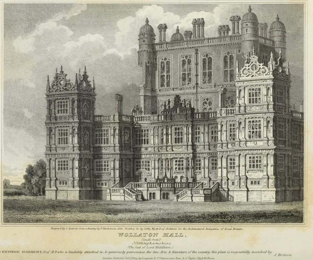 An illustration from The architectural antiquities of Great Britain, represented and illustrated in a series of views, elevations, plans, sections, and details, of various ancient English edifices : with historical and descriptive accounts of each, 1807, leaf 243