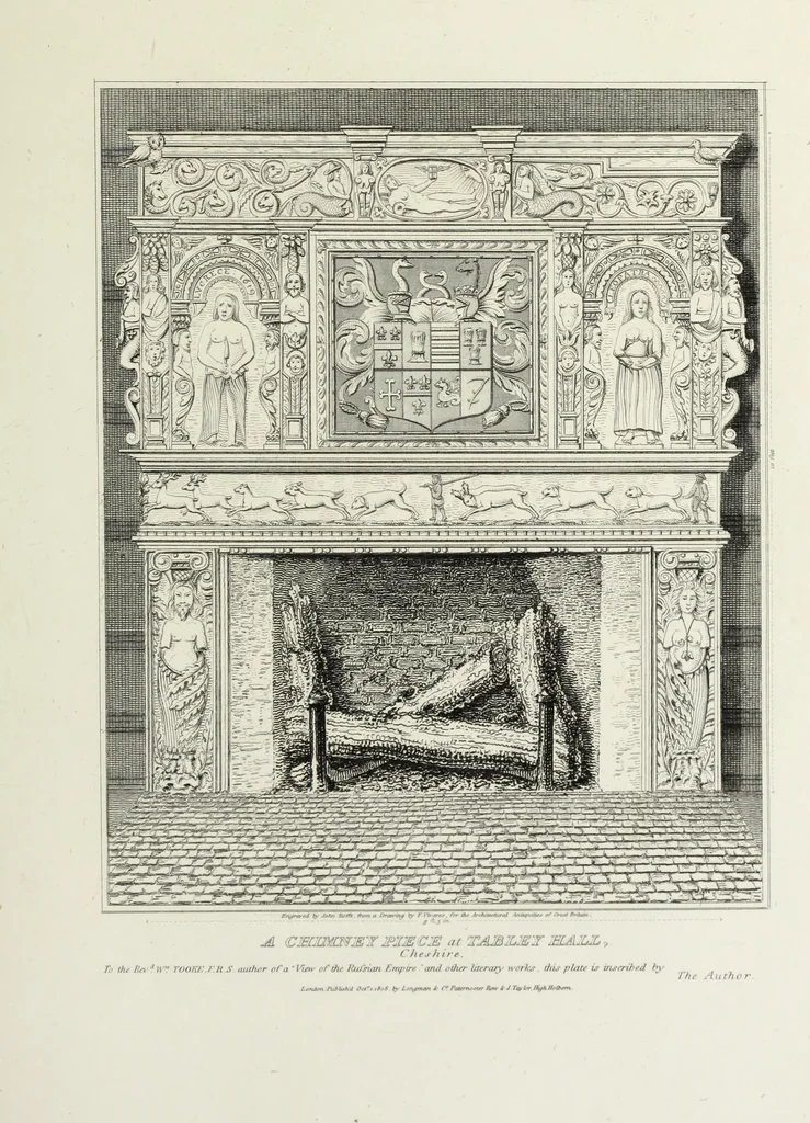 An illustration from The architectural antiquities of Great Britain, represented and illustrated in a series of views, elevations, plans, sections, and details, of various ancient English edifices : with historical and descriptive accounts of each, 1807, leaf 248