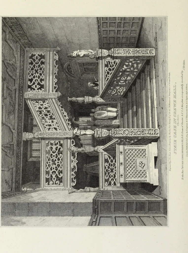 An illustration from The architectural antiquities of Great Britain, represented and illustrated in a series of views, elevations, plans, sections, and details, of various ancient English edifices : with historical and descriptive accounts of each, 1807, leaf 251