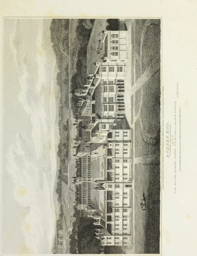 An illustration from The architectural antiquities of Great Britain, represented and illustrated in a series of views, elevations, plans, sections, and details, of various ancient English edifices : with historical and descriptive accounts of each, 1807, leaf 268