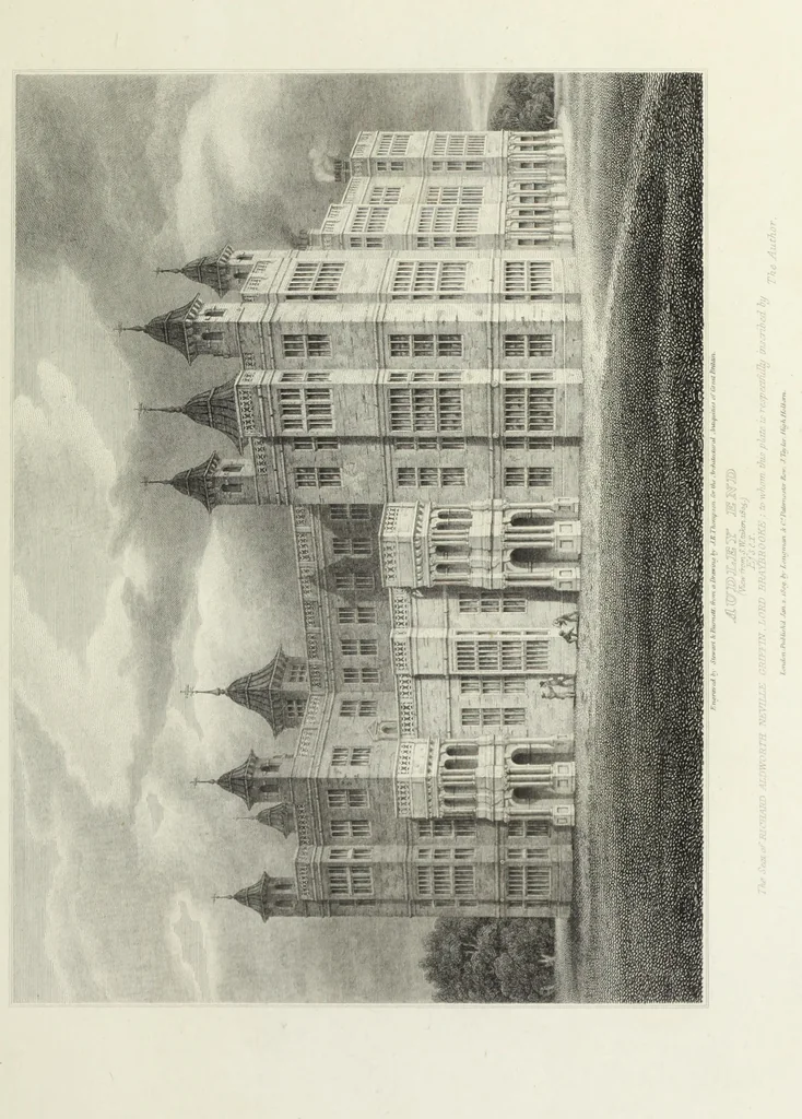 An illustration from The architectural antiquities of Great Britain, represented and illustrated in a series of views, elevations, plans, sections, and details, of various ancient English edifices : with historical and descriptive accounts of each, 1807, leaf 272