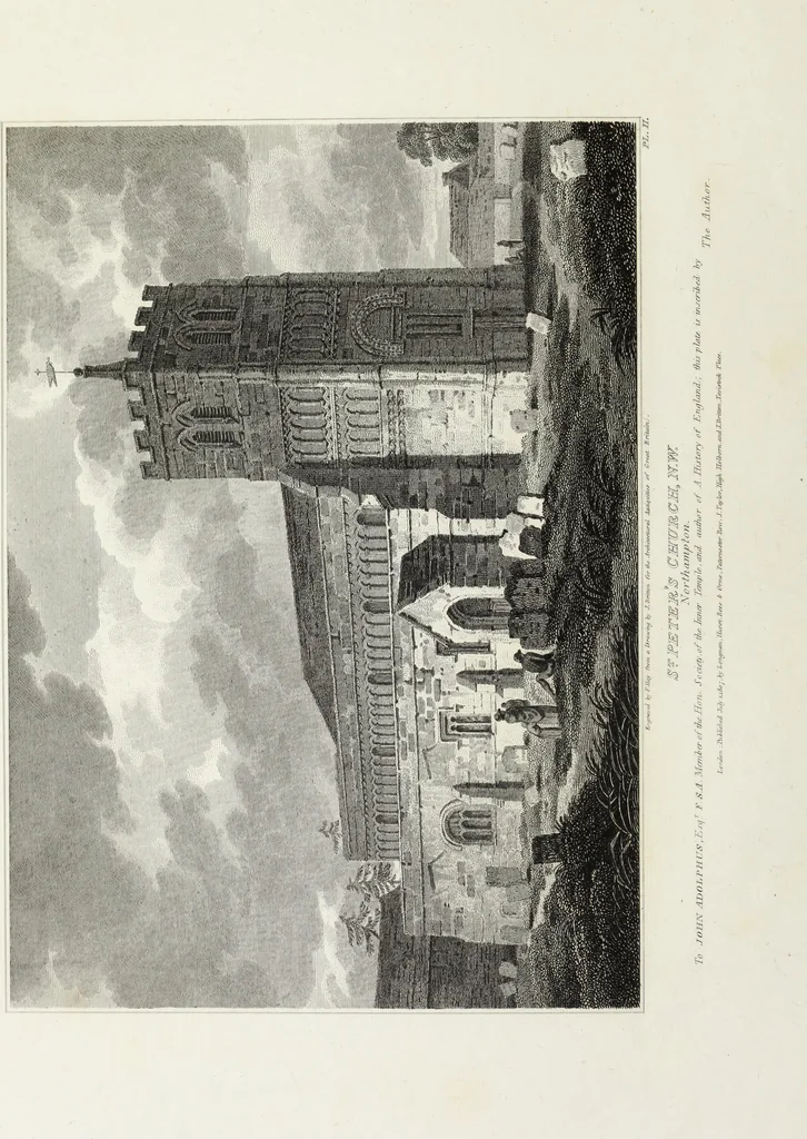 An illustration from The architectural antiquities of Great Britain, represented and illustrated in a series of views, elevations, plans, sections, and details, of various ancient English edifices : with historical and descriptive accounts of each, 1807, leaf 31