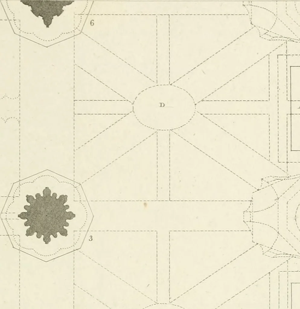 An illustration from The architectural antiquities of Great Britain : represented and illustrated in a series of views, elevations, plans, sections, and details, of various ancient English edifices : with historical and descriptive accounts of each, 1807, leaf 130