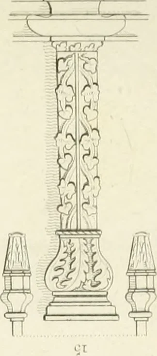 An illustration from The architectural antiquities of Great Britain : represented and illustrated in a series of views, elevations, plans, sections, and details, of various ancient English edifices : with historical and descriptive accounts of each, 1807, leaf 146