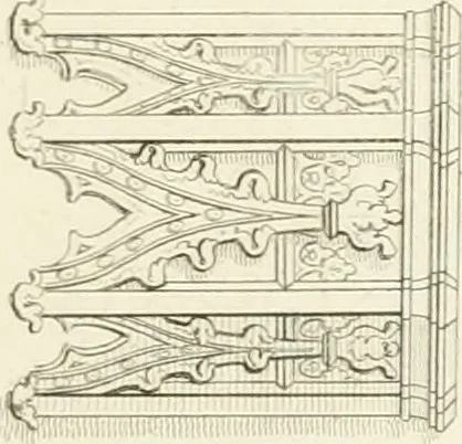 An illustration from The architectural antiquities of Great Britain : represented and illustrated in a series of views, elevations, plans, sections, and details, of various ancient English edifices : with historical and descriptive accounts of each, 1807, leaf 154