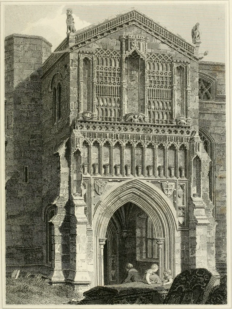 An illustration from The architectural antiquities of Great Britain : represented and illustrated in a series of views, elevations, plans, sections, and details, of various ancient English edifices : with historical and descriptive accounts of each, 1807, leaf 160