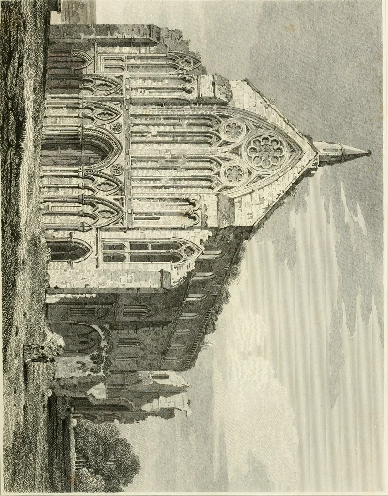 An illustration from The architectural antiquities of Great Britain : represented and illustrated in a series of views, elevations, plans, sections, and details, of various ancient English edifices : with historical and descriptive accounts of each, 1807, leaf 192