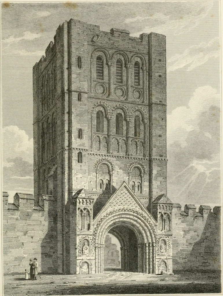 An illustration from The architectural antiquities of Great Britain : represented and illustrated in a series of views, elevations, plans, sections, and details, of various ancient English edifices : with historical and descriptive accounts of each, 1807, leaf 212