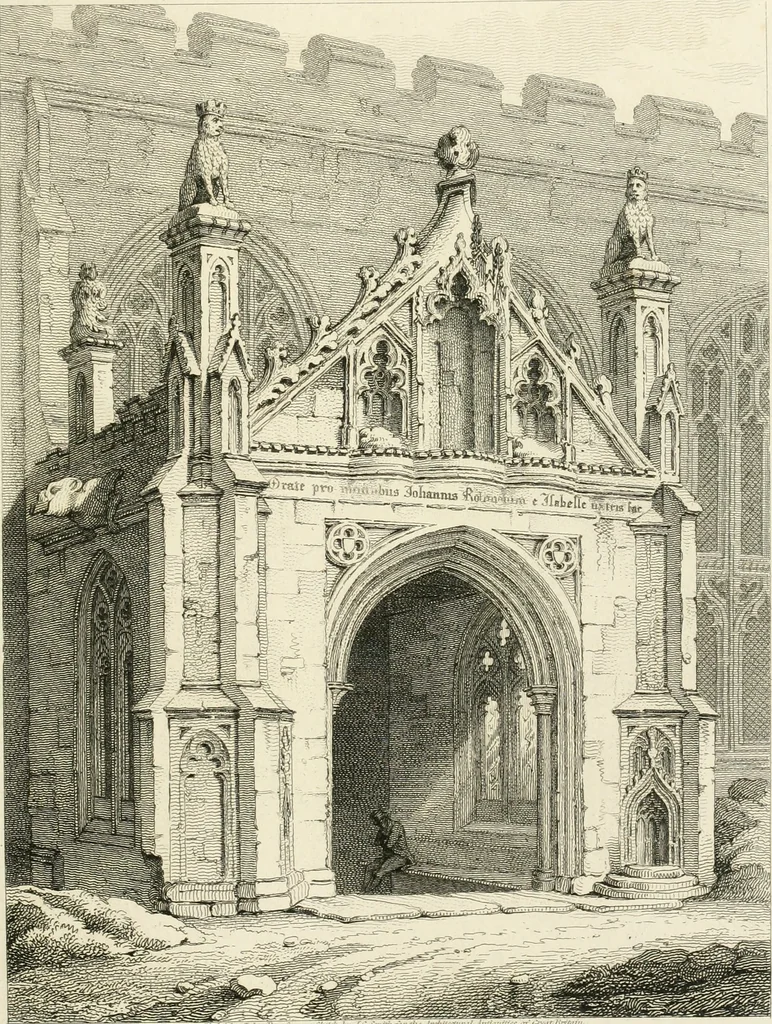 An illustration from The architectural antiquities of Great Britain : represented and illustrated in a series of views, elevations, plans, sections, and details, of various ancient English edifices : with historical and descriptive accounts of each, 1807, leaf 226