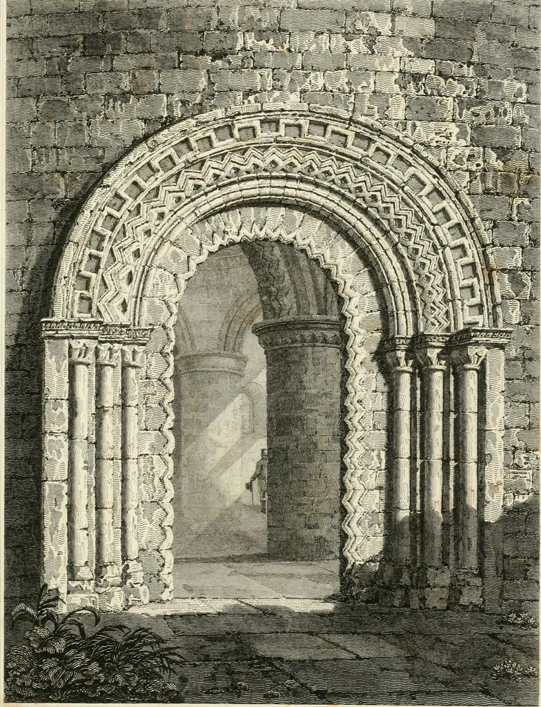 An illustration from The architectural antiquities of Great Britain : represented and illustrated in a series of views, elevations, plans, sections, and details, of various ancient English edifices : with historical and descriptive accounts of each, 1807, leaf 250