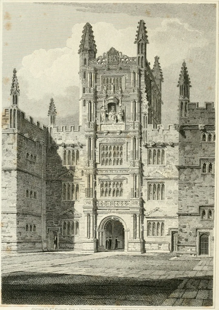 An illustration from The architectural antiquities of Great Britain : represented and illustrated in a series of views, elevations, plans, sections, and details, of various ancient English edifices : with historical and descriptive accounts of each, 1807, leaf 253