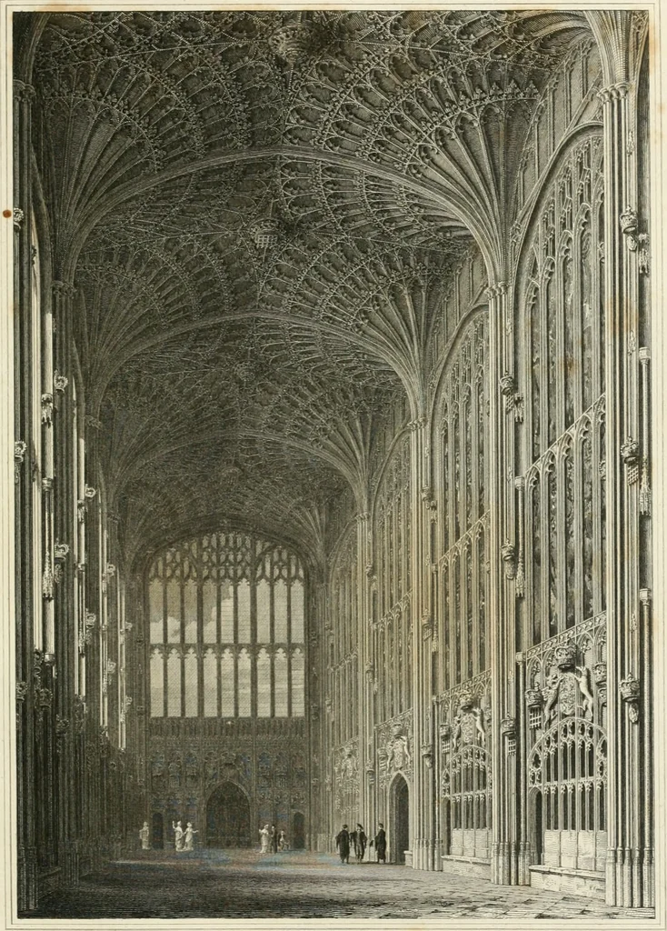An illustration from The architectural antiquities of Great Britain : represented and illustrated in a series of views, elevations, plans, sections, and details, of various ancient English edifices : with historical and descriptive accounts of each, 1807, leaf 256