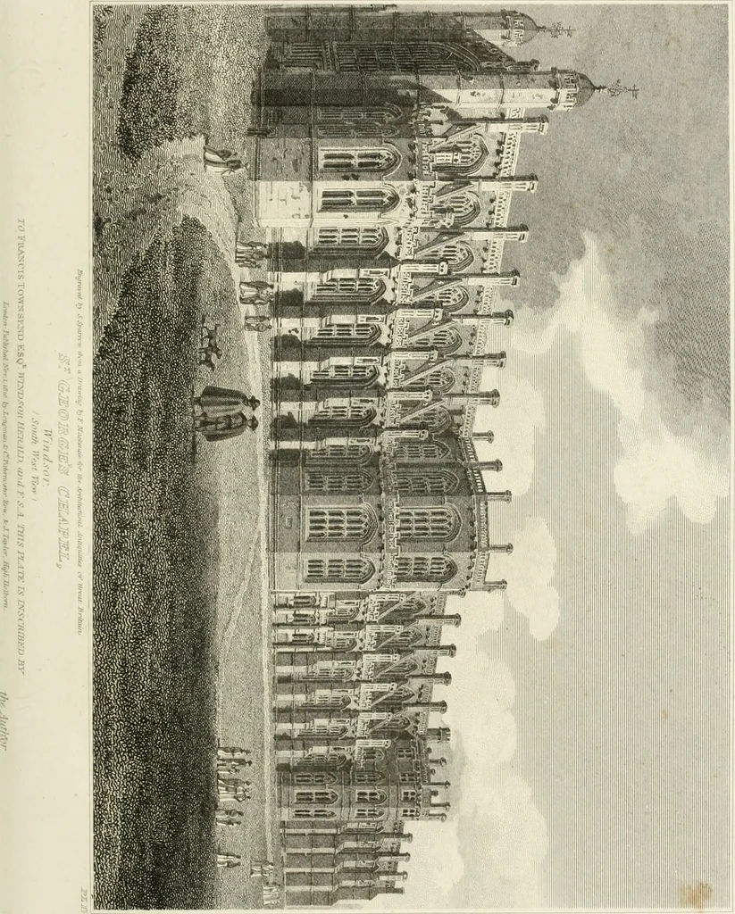 An illustration from The architectural antiquities of Great Britain : represented and illustrated in a series of views, elevations, plans, sections, and details, of various ancient English edifices : with historical and descriptive accounts of each, 1807, leaf 86
