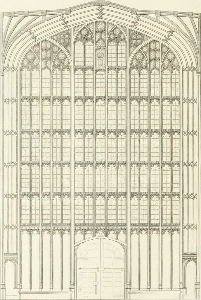 An illustration from The architectural antiquities of Great Britain : represented and illustrated in a series of views, elevations, plans, sections, and details, of various ancient English edifices : with historical and descriptive accounts of each, 1807, leaf 99