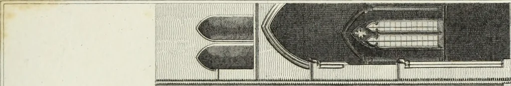 An illustration from The architectural antiquities of Great Britain, represented and illustrated in a series of views, elevations, plans, sections, and details, of various ancient English edifices : with historical and descriptive accounts of each, 1807, leaf 58