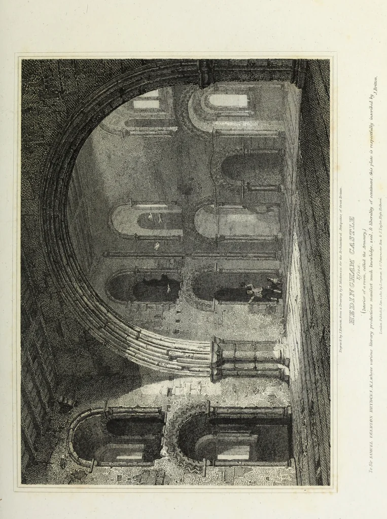 An illustration from The architectural antiquities of Great Britain, represented and illustrated in a series of views, elevations, plans, sections, and details, of various ancient English edifices : with historical and descriptive accounts of each, 1807, leaf 68