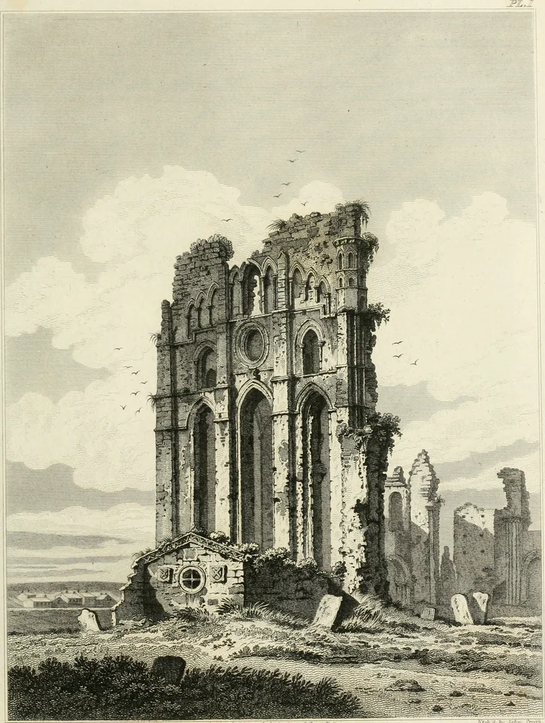 An illustration from The architectural antiquities of Great Britain : represented and illustrated in a series of views, elevations, plans, sections, and details, of various ancient English edifices : with historical and descriptive accounts of each, 1807, leaf 176