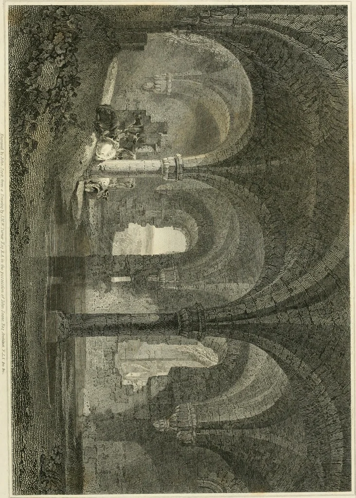 An illustration from The architectural antiquities of Great Britain : represented and illustrated in a series of views, elevations, plans, sections, and details, of various ancient English edifices : with historical and descriptive accounts of each, 1807, leaf 238