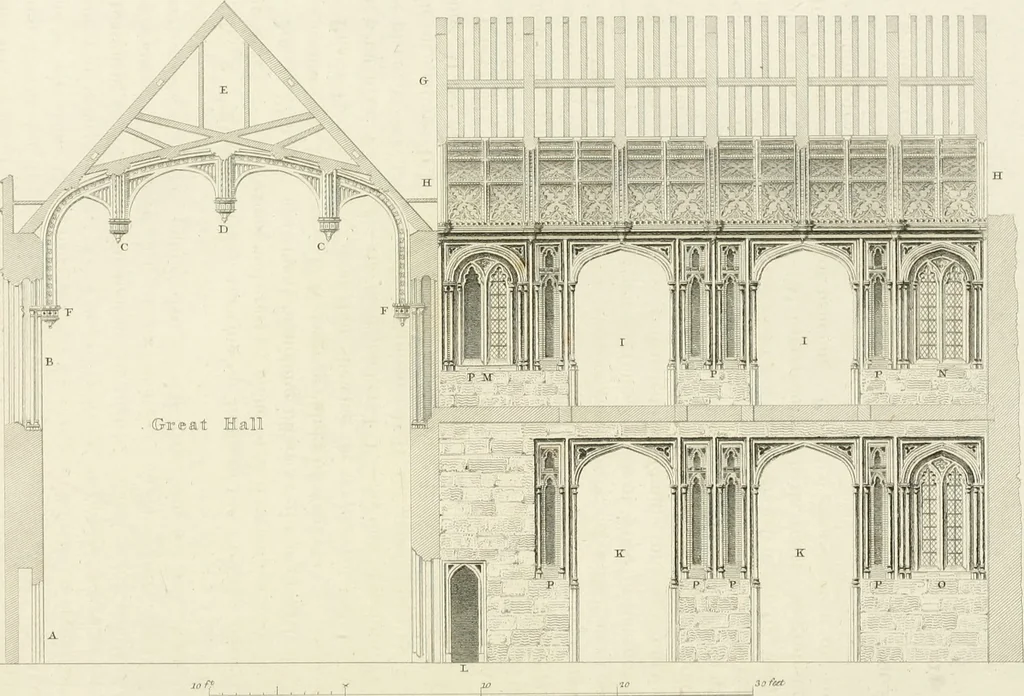An illustration from The architectural antiquities of Great Britain : represented and illustrated in a series of views, elevations, plans, sections, and details, of various ancient English edifices : with historical and descriptive accounts of each, 1807, leaf 326