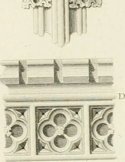 An illustration from The architectural antiquities of Great Britain : represented and illustrated in a series of views, elevations, plans, sections, and details, of various ancient English edifices : with historical and descriptive accounts of each, 1807, leaf 330