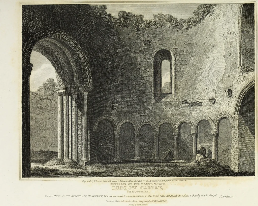 An illustration from The architectural antiquities of Great Britain, represented and illustrated in a series of views, elevations, plans, sections, and details, of various ancient English edifices : with historical and descriptive accounts of each, 1807, leaf 226
