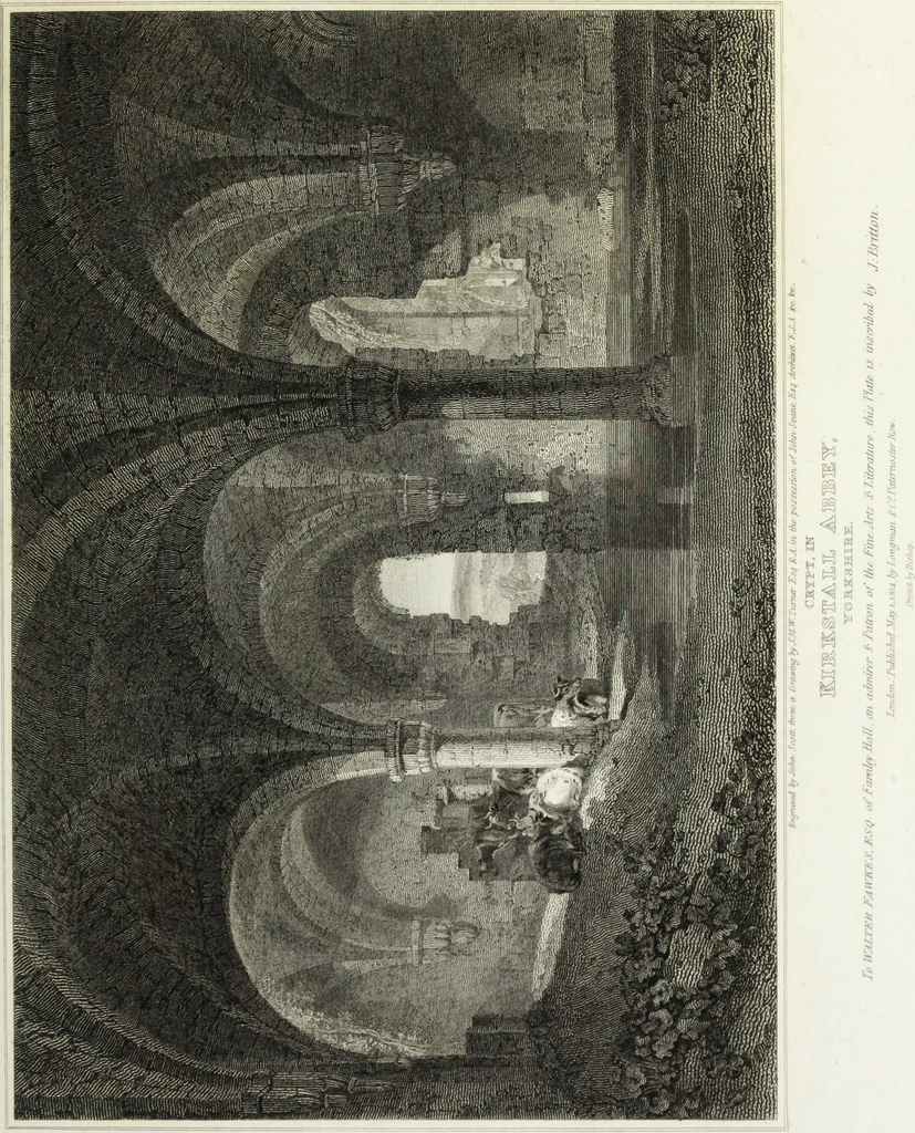 An illustration from The architectural antiquities of Great Britain, represented and illustrated in a series of views, elevations, plans, sections, and details, of various ancient English edifices : with historical and descriptive accounts of each, 1807, leaf 240