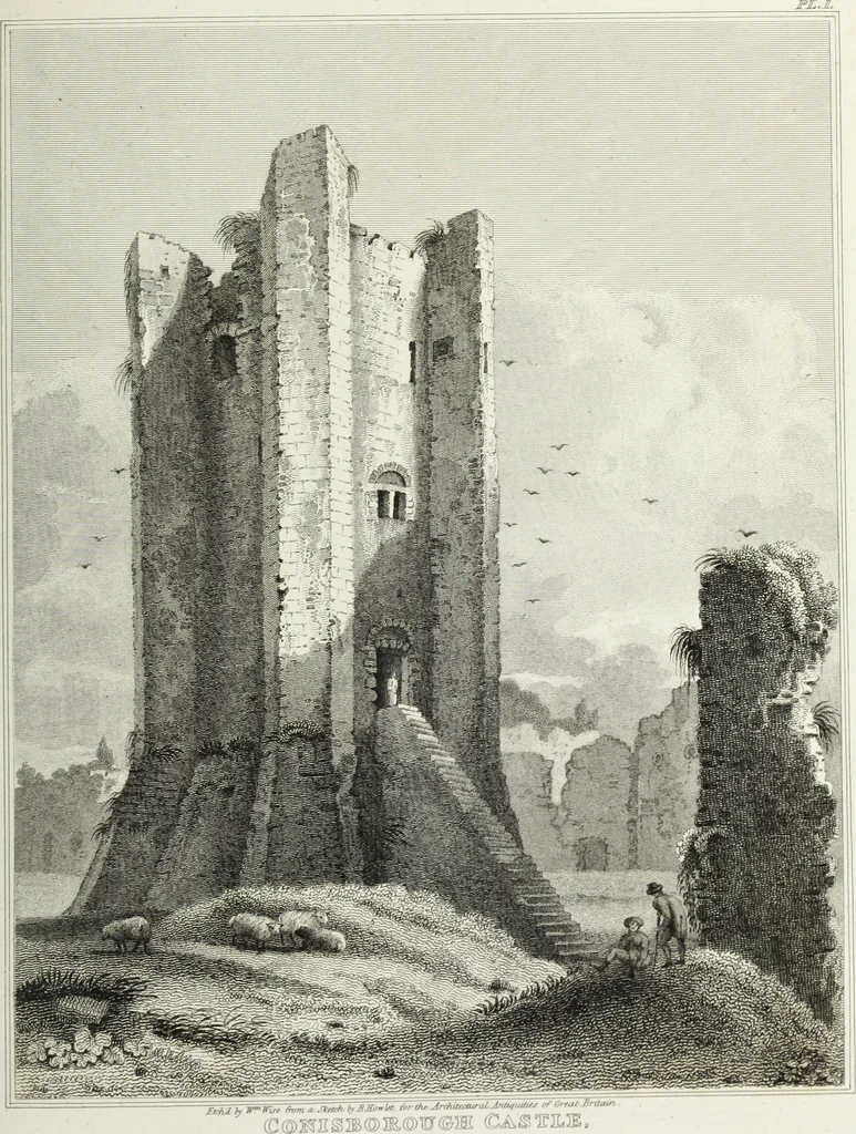 An illustration from The architectural antiquities of Great Britain, represented and illustrated in a series of views, elevations, plans, sections, and details, of various ancient English edifices : with historical and descriptive accounts of each, 1807, leaf 244