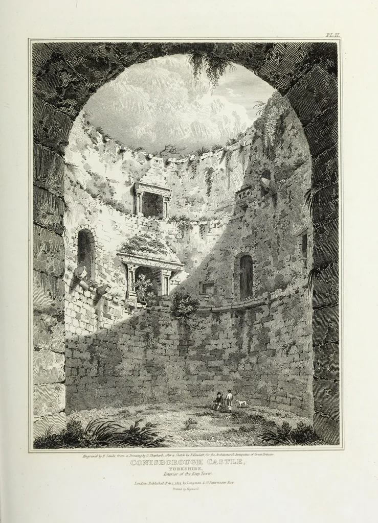 An illustration from The architectural antiquities of Great Britain, represented and illustrated in a series of views, elevations, plans, sections, and details, of various ancient English edifices : with historical and descriptive accounts of each, 1807, leaf 246