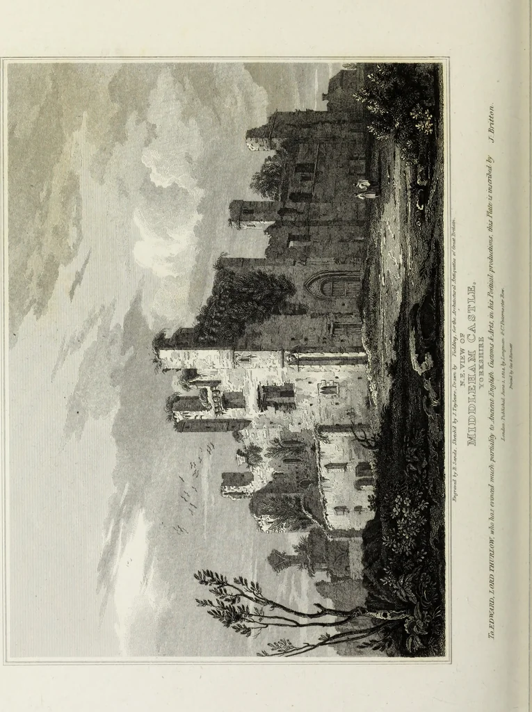 An illustration from The architectural antiquities of Great Britain, represented and illustrated in a series of views, elevations, plans, sections, and details, of various ancient English edifices : with historical and descriptive accounts of each, 1807, leaf 255