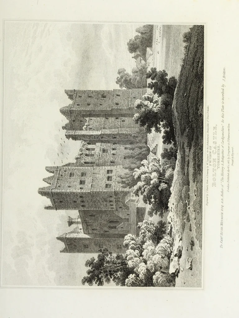 An illustration from The architectural antiquities of Great Britain, represented and illustrated in a series of views, elevations, plans, sections, and details, of various ancient English edifices : with historical and descriptive accounts of each, 1807, leaf 262