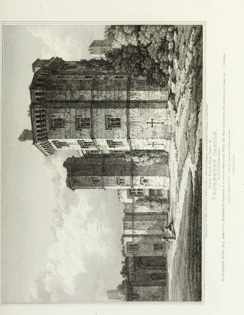 An illustration from The architectural antiquities of Great Britain, represented and illustrated in a series of views, elevations, plans, sections, and details, of various ancient English edifices : with historical and descriptive accounts of each, 1807, leaf 266