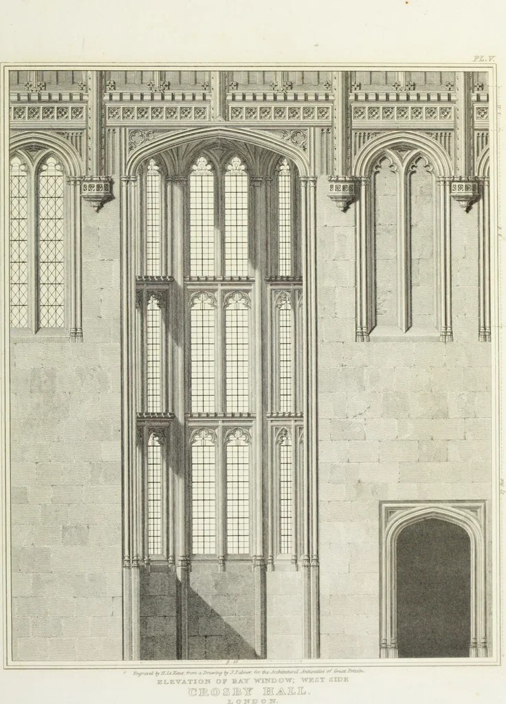 An illustration from The architectural antiquities of Great Britain, represented and illustrated in a series of views, elevations, plans, sections, and details, of various ancient English edifices : with historical and descriptive accounts of each, 1807, leaf 336