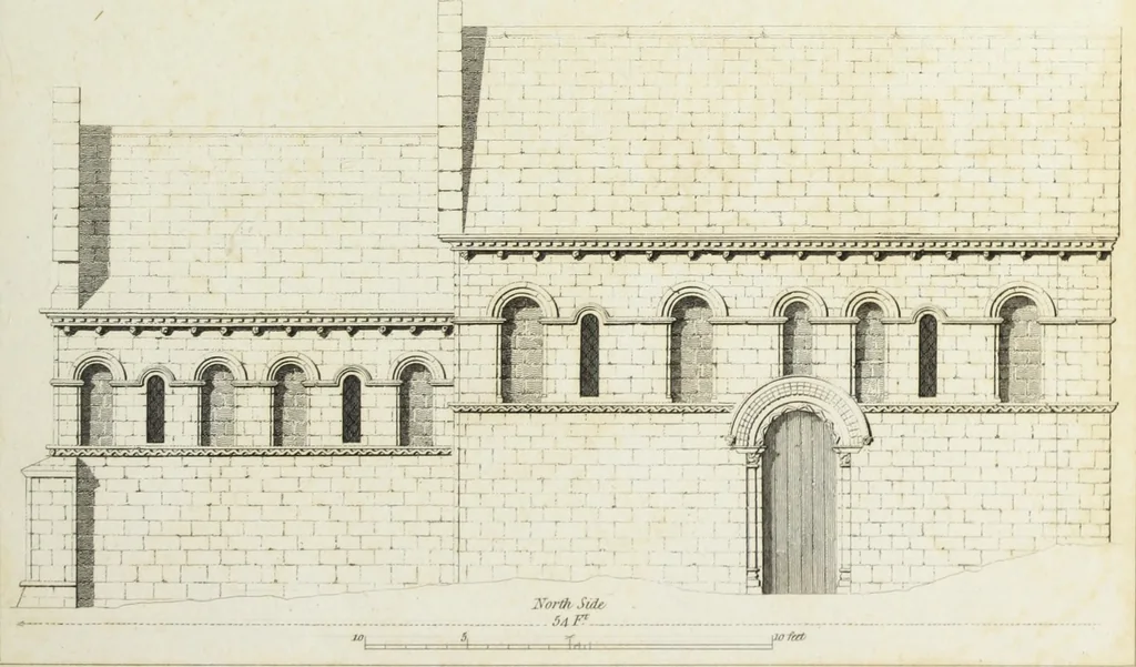 An illustration from The architectural antiquities of Great Britain, represented and illustrated in a series of views, elevations, plans, sections, and details, of various ancient English edifices : with historical and descriptive accounts of each, 1807, leaf 68