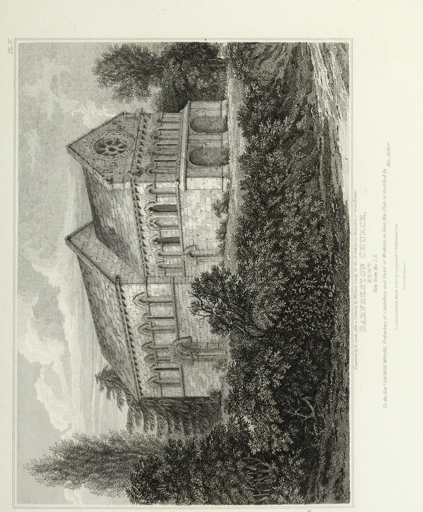 An illustration from The architectural antiquities of Great Britain, represented and illustrated in a series of views, elevations, plans, sections, and details, of various ancient English edifices : with historical and descriptive accounts of each, 1807, leaf 78