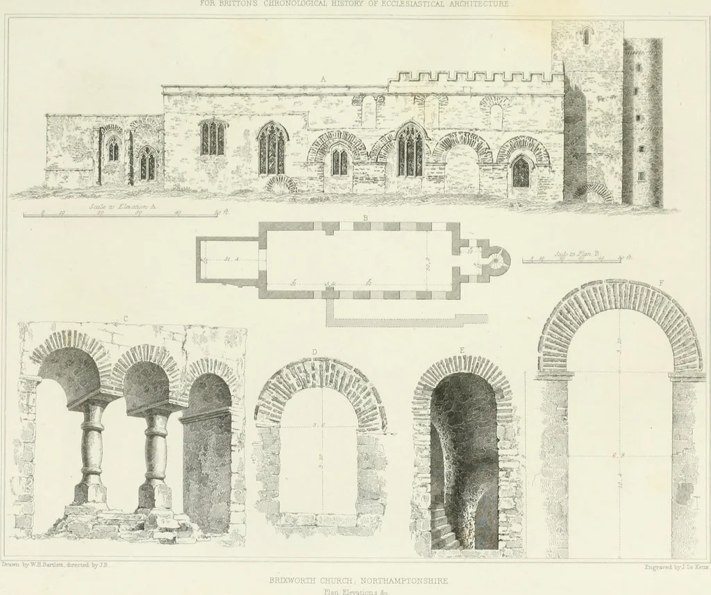 An illustration from The architectural antiquities of Great Britain : represented and illustrated in a series of views, elevations, plans, sections, and details, of various ancient English edifices : with historical and descriptive accounts of each, 1807, leaf 294