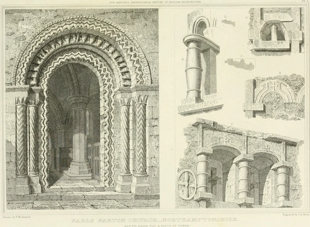 An illustration from The architectural antiquities of Great Britain : represented and illustrated in a series of views, elevations, plans, sections, and details, of various ancient English edifices : with historical and descriptive accounts of each, 1807, leaf 298