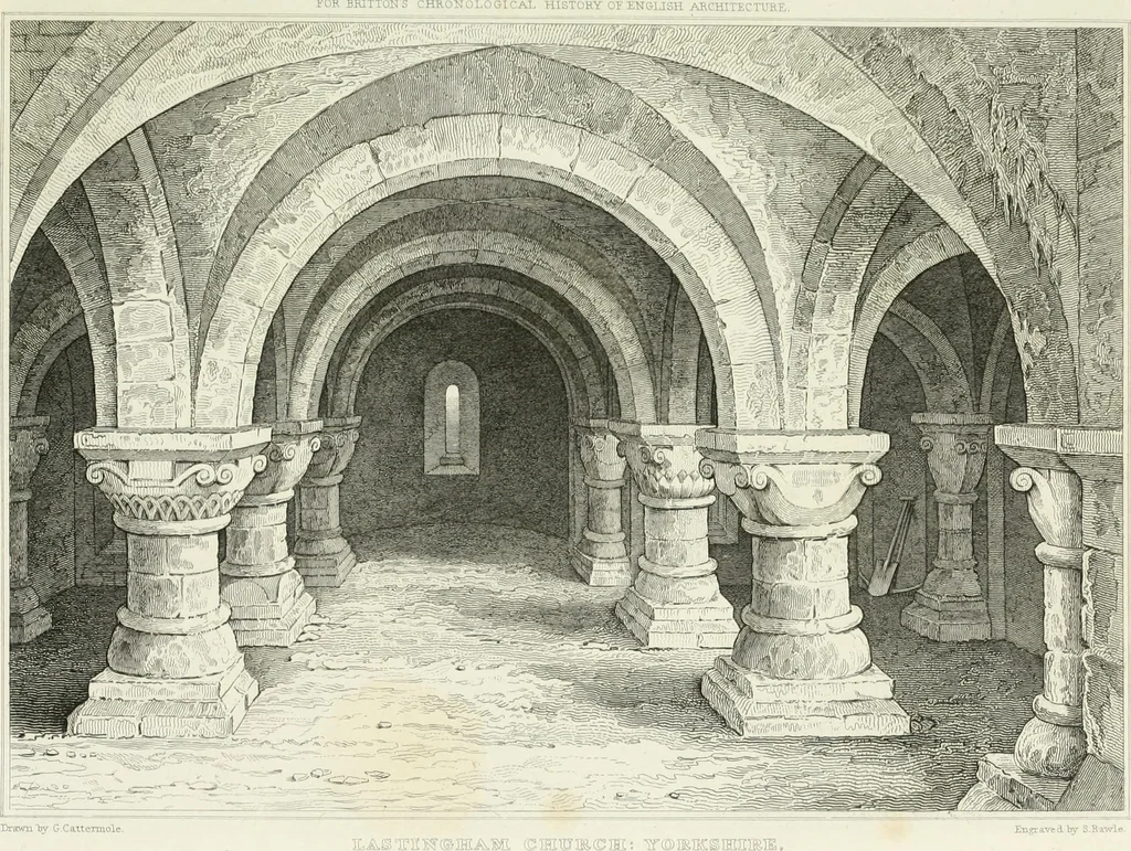 An illustration from The architectural antiquities of Great Britain : represented and illustrated in a series of views, elevations, plans, sections, and details, of various ancient English edifices : with historical and descriptive accounts of each, 1807, leaf 302