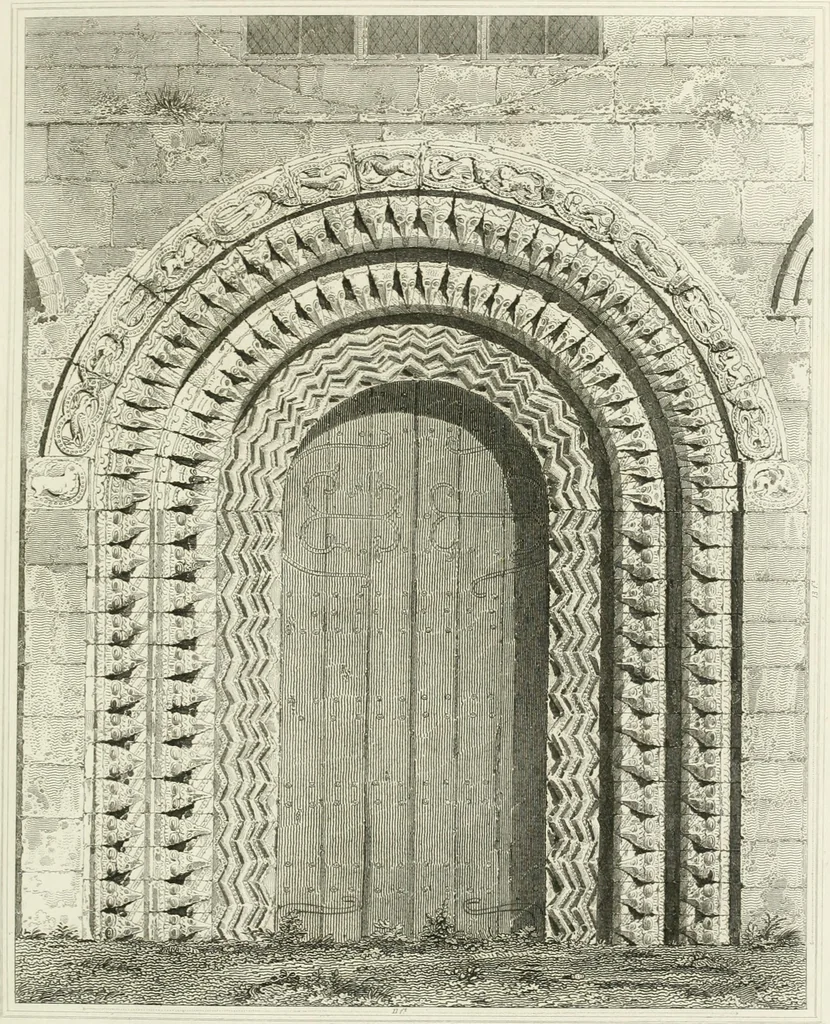 An illustration from The architectural antiquities of Great Britain : represented and illustrated in a series of views, elevations, plans, sections, and details, of various ancient English edifices : with historical and descriptive accounts of each, 1807, leaf 310